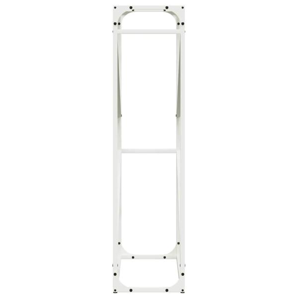 Brennholzregal Weiß 60x25x100 cm Kaltgewalzter Stahl
