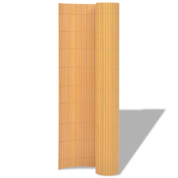 Gartenzaun Doppelseitig PVC 90×300 cm Gelb