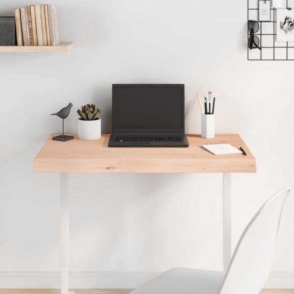 ARDEBO.de - Tischplatte 80x50x(2-6) cm Massivholz Eiche Unbehandelt