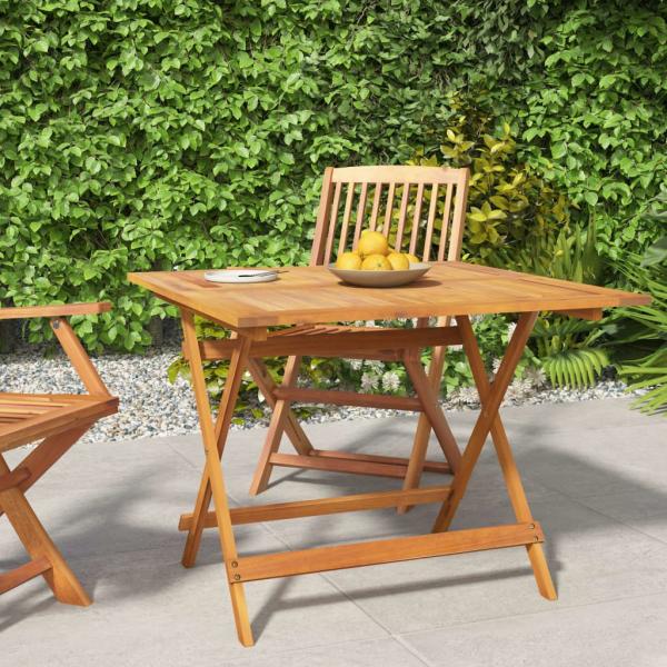 ARDEBO.de - Gartentisch Klappbar 90x90x75 cm Massivholz Akazie