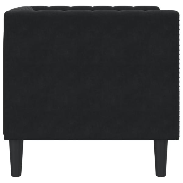 Chesterfield-Sessel Schwarz Samt