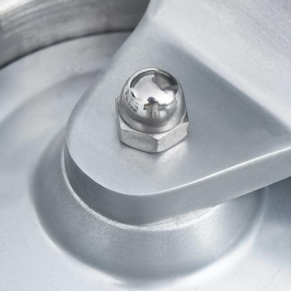 Hamburgerpresse mit 500 Trennpapieren Aluminium 13 cm