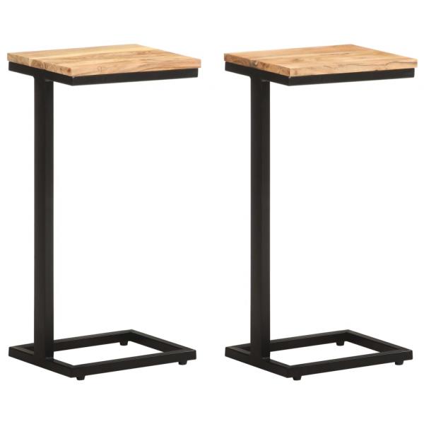 ARDEBO.de - Beistelltische 2 Stk. 31,5x24,5x64,5 cm Massivholz Akazie