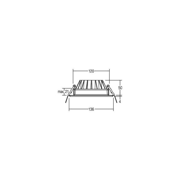 Brumberg BOWL LED-Einbaudownlight, 12W, 960lm, 3000K, weiß (12527073)
