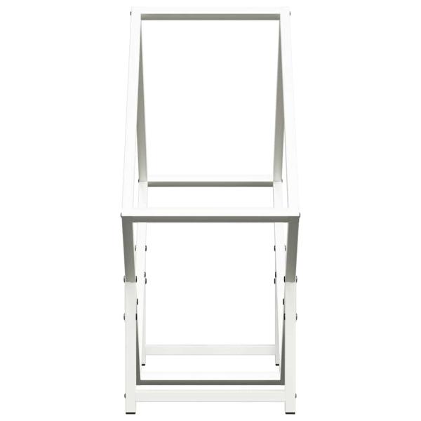 Brennholzregal Weiß 60x25x60 cm Kaltgewalzter Stahl