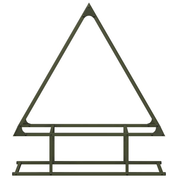 Brennholzregal Olivgrün 80x25x90 cm Kaltgewalzter Stahl