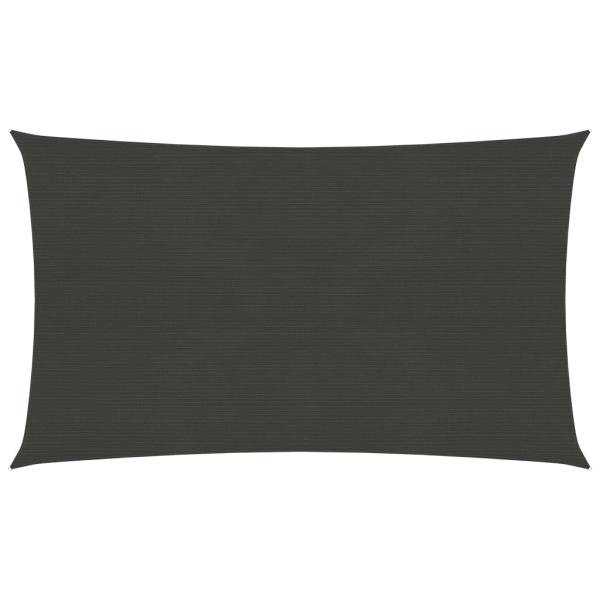 ARDEBO.de - Sonnensegel 160 g/m² Anthrazit 3x5 m HDPE