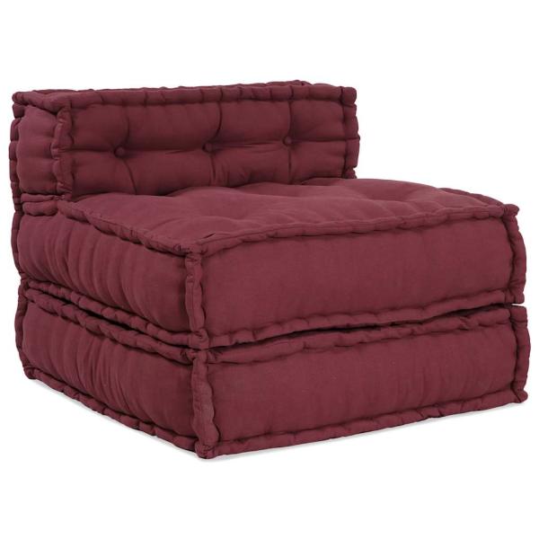 ARDEBO.de - Pouf Modular Kastanienbraun 70x70x54 cm Stoff