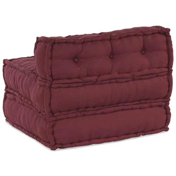 Pouf Modular Kastanienbraun 70x70x54 cm Stoff