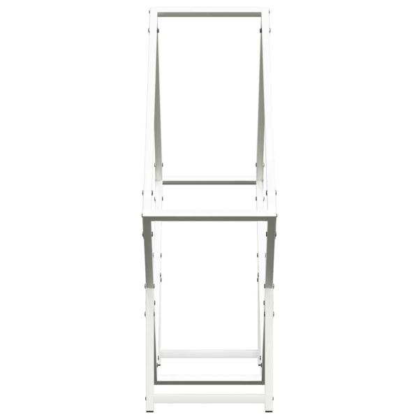 Brennholzregal Weiß 80x25x80 cm Kaltgewalzter Stahl