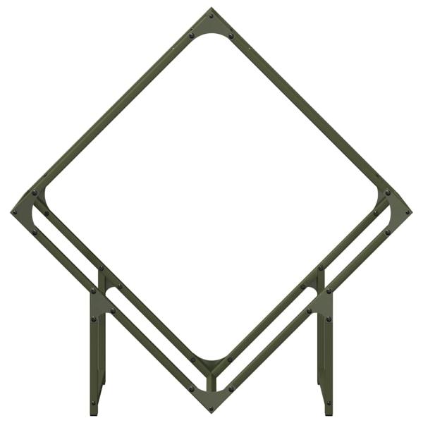 Brennholzregal Olivgrün 80x25x80 cm Kaltgewalzter Stahl