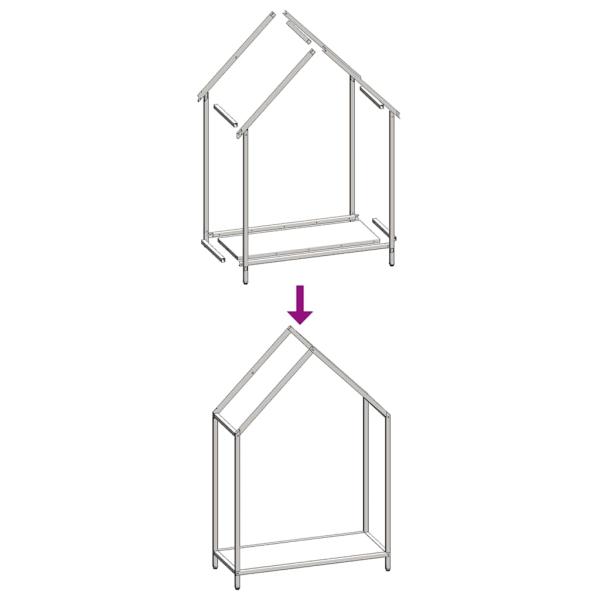 Brennholzregal Weiß 60x25x90 cm Kaltgewalzter Stahl