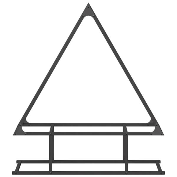 Brennholzregal Schwarz 80x25x90 cm Kaltgewalzter Stahl