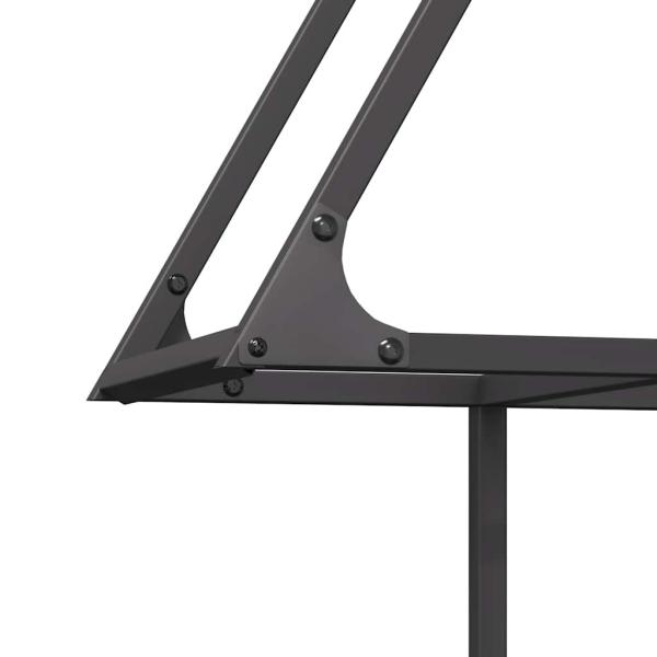 Brennholzregal Schwarz 80x25x90 cm Kaltgewalzter Stahl