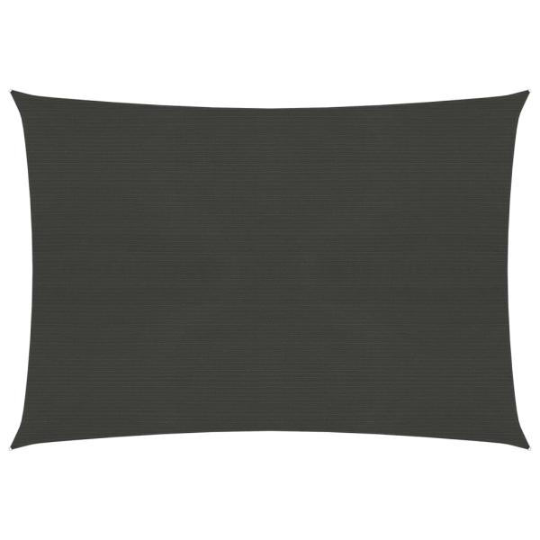 ARDEBO.de - Sonnensegel 160 g/m² Anthrazit 4x5 m HDPE