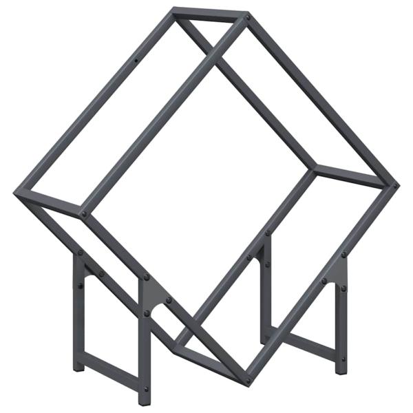 Brennholzregal Anthrazit 60x25x60 cm Kaltgewalzter Stahl