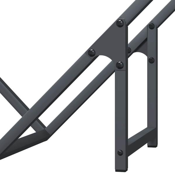 Brennholzregal Anthrazit 60x25x60 cm Kaltgewalzter Stahl