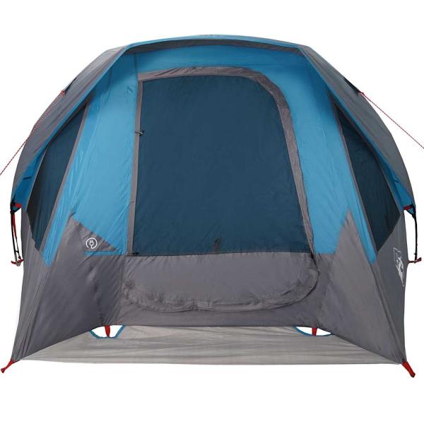 Campingzelt 4 Personen Blau Wasserdicht