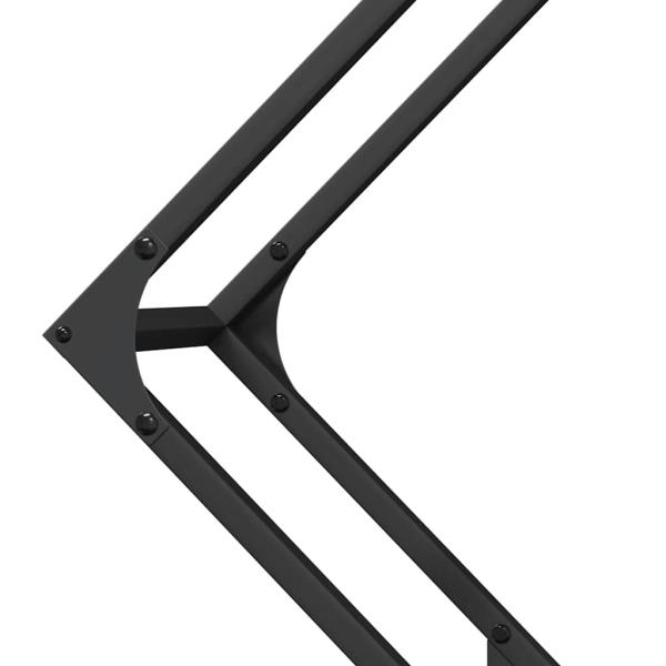 Brennholzregal Schwarz 80x25x80 cm Kaltgewalzter Stahl