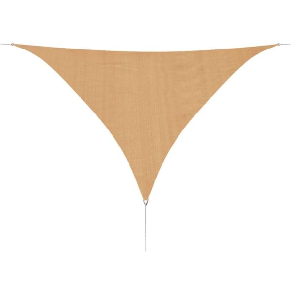 ARDEBO.de - Sonnensegel HDPE Dreieckig 5x5x5 m Beige