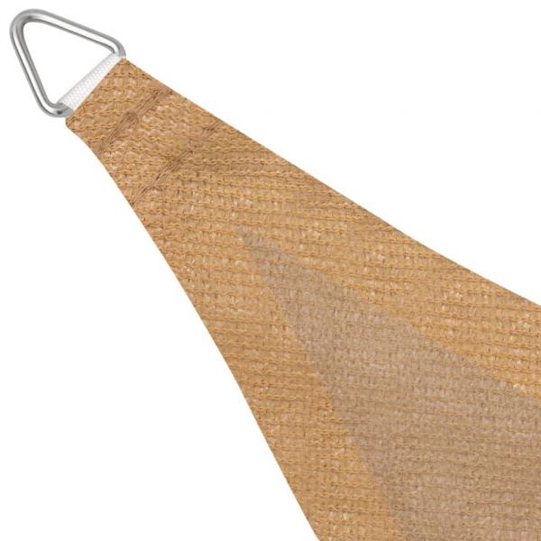 Sonnensegel HDPE Dreieckig 5x5x5 m Beige