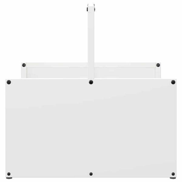 Brennholzregal Weiß 40x40x40 cm Kaltgewalzter Stahl