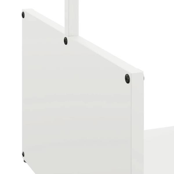 Brennholzregal Weiß 40x40x40 cm Kaltgewalzter Stahl