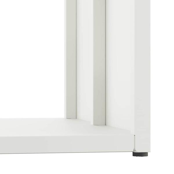 Brennholzregal Weiß 40x40x40 cm Kaltgewalzter Stahl