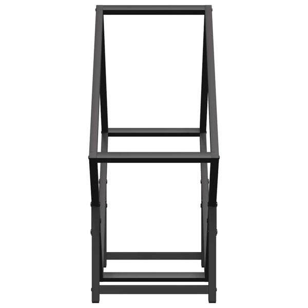 Brennholzregal Schwarz 60x25x60 cm Kaltgewalzter Stahl