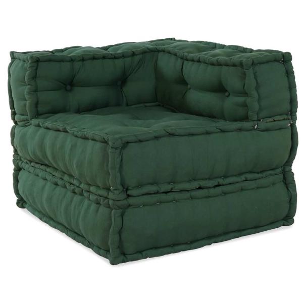 ARDEBO.de - Pouf Modular Grün 70x70x54 cm Stoff