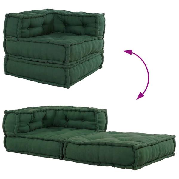 Pouf Modular Grün 70x70x54 cm Stoff