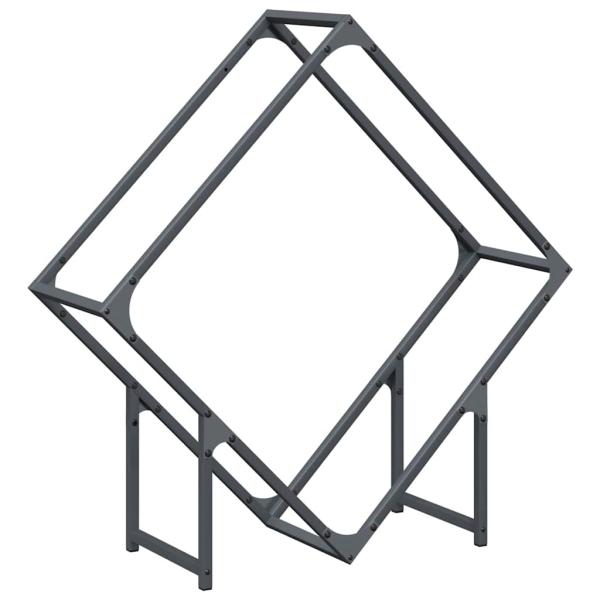 Brennholzregal Anthrazit 80x25x80 cm Kaltgewalzter Stahl