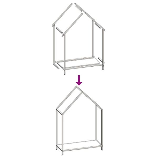 Brennholzregal Anthrazit 60x25x90 cm Kaltgewalzter Stahl