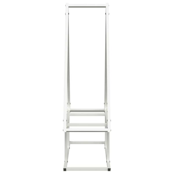 Brennholzregal Weiß 80x25x90 cm Kaltgewalzter Stahl