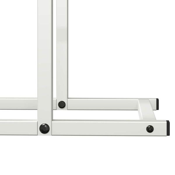 Brennholzregal Weiß 80x25x90 cm Kaltgewalzter Stahl