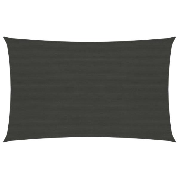 ARDEBO.de - Sonnensegel 160 g/m² Anthrazit 4x7 m HDPE