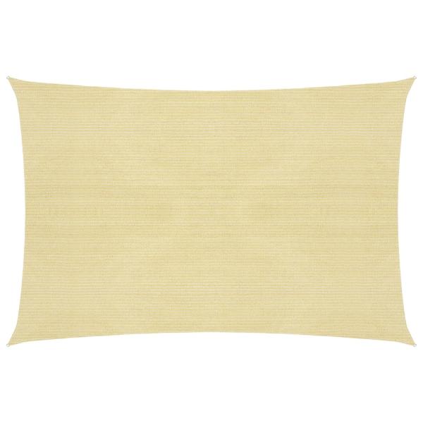ARDEBO.de - Sonnensegel 160 g/m² Beige 6x7 m HDPE