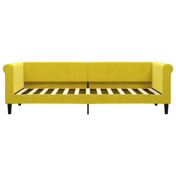 Tagesbett Ausziehbar Gelb 80x200 cm Samt