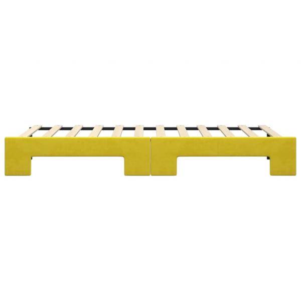 Tagesbett Ausziehbar Gelb 80x200 cm Samt