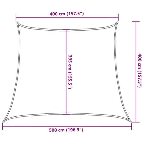 Sonnensegel 160 g/m² Beige 4/5x4 m HDPE