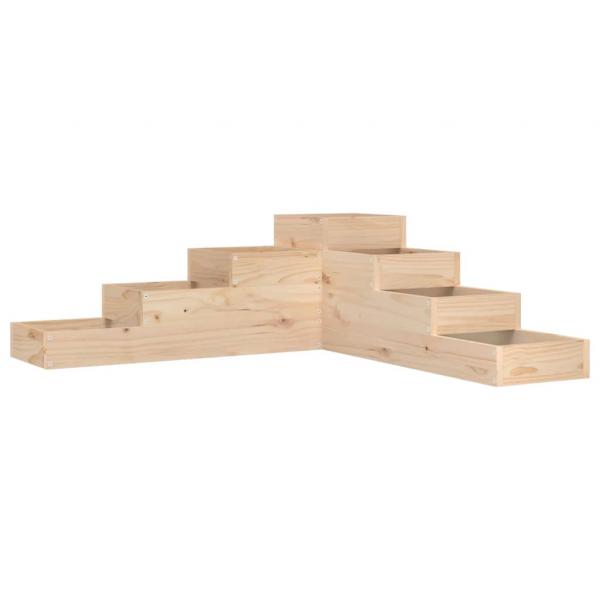 Pflanzentreppe 4 Stufen 106x104,5x36 cm Massivholz Kiefer