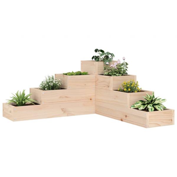 ARDEBO.de - Pflanzentreppe 4 Stufen 80,5x79x36 cm Massivholz Kiefer