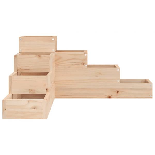 Pflanzentreppe 4 Stufen 80,5x79x36 cm Massivholz Kiefer