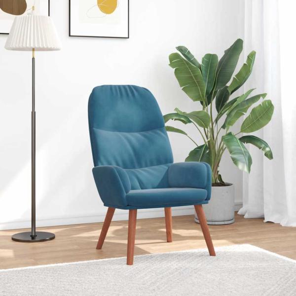 ARDEBO.de - Relaxsessel Blau Samt