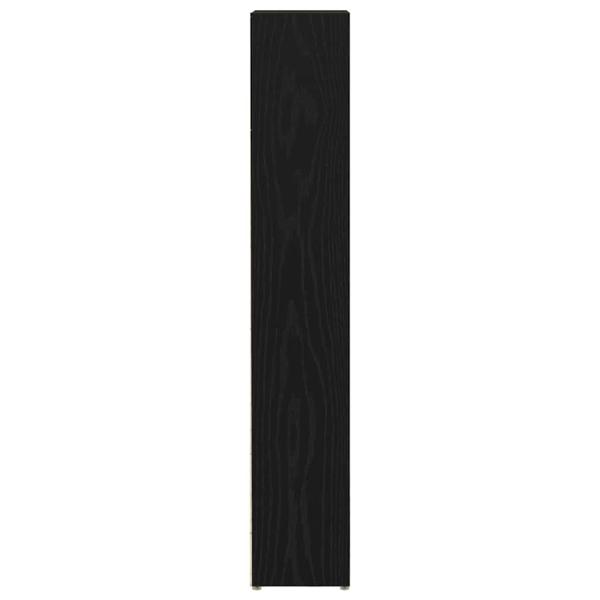 CD-Regale 2Stk. Schwarz Eichen-Optik 21x16x93,5cm Holzwerkstoff