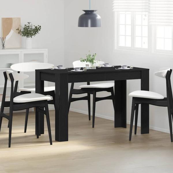 ARDEBO.de - Esstisch Schwarz Eichen-Optik 120x60x76 cm Holzwerkstoff