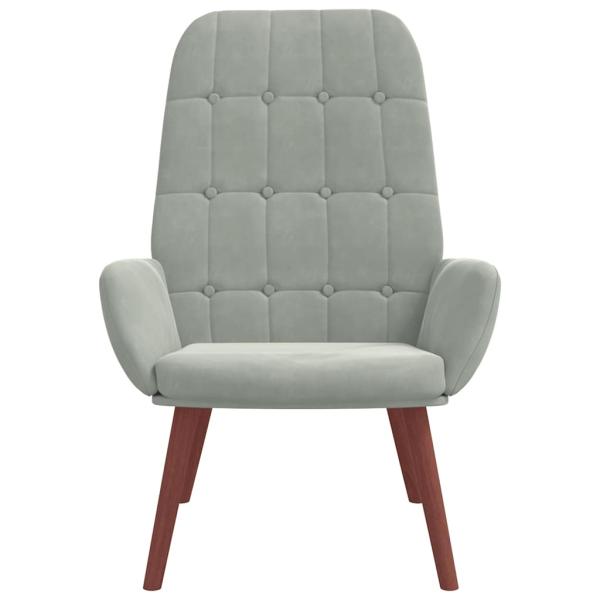 Relaxsessel Hellgrau Samt