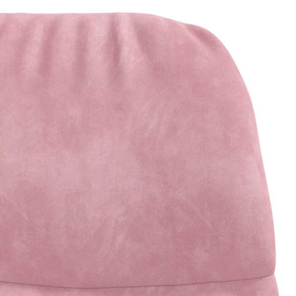 Schaukelstuhl Rosa Samt