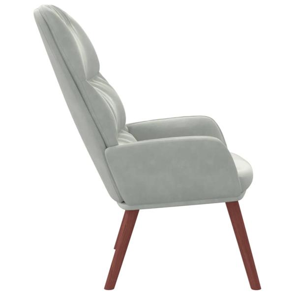 Relaxsessel Hellgrau Samt