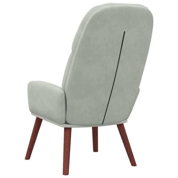 Relaxsessel Hellgrau Samt